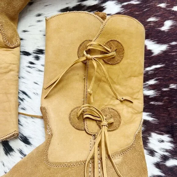 Vintage Capezio 70’s Tan Suede Leather Cowgirl Boots Western Cowboy Retro 6.5 M